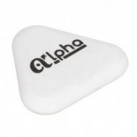 ClipStudio Ластик треугольный "Альфа", 4,5х4,5х0,9см, белый, улучшенное стирание, ТПР