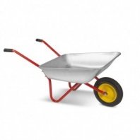 Тачка садовая 1-кол 65л 80кг сталь, 0.6 мм, втул D16 мм, PR3.00х8, красн, Корона, 11.65.80