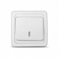 Выключатель 1 кл. проходной С/У, белый, Валери Universal