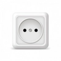 Розетка 1 гнездо О/У, б/з, белая, 10А, О0022(G-O0022) ОЛИМП