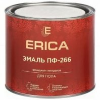 Эмаль ПФ-266 красно-коричневая 1,8кг, для пола, алкид, глянцевая, Erica
