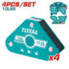 Магнит для слесарных работ 4шт TOTAL TAMWH4001 (10)