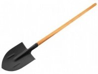 Лопата штыковая в сборе, дер. черенок, 275*224мм, Легированная сталь.