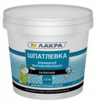 Шпатлевка латексная 3кг, для внутренних рвбот, финишная,  для гипсокартона  Россия Лакра
