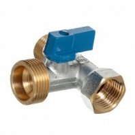 Кран для бытовых приборов, 1/2"х3/4"х1/2", г-ш-ш, трехход, инд уп, ComfortFactor