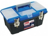 Ящик для инструмента 16", 410х250х185мм, метал. замки, усилен. ручка