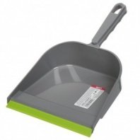 Совок для мусора пластик, короткая ручка, с резин.кром, в асс, York, 061020