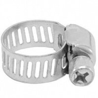 Хомут червячный 8-12мм, 25шт, просечный, оцинкованный,/уп. Политех