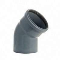 Уголок канализационный 110 мм, 45 град., Мультимирпласт, внутренний, ОТВ ВК 110/45