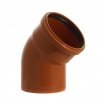 Уголок канализационный 110 мм, 45 град., РосТурПласт, наружный, рыжий, 36655