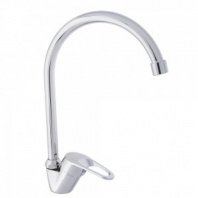 Смеситель для кухни, высокий излив 25см, керам. картридж 35мм, хром, цинк, SK01-T103 СоюзКран