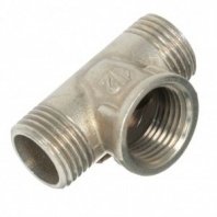 Тройник 3/4", Ду20, Ш-Г-Ш, никель, STI