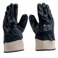Перчатки трикотажные с обливом из бутадиен-нитрильного каучука, крага, L// Сибртех