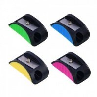 Точилка, 1 отверстие, пластик, металл, 3,9 см, 4 цвета корпуса