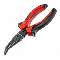 Длинногубцы изогнутые 160мм, 2К рукоятки, никелерованные, Black Nickel, Matrix (тонкогубцы)