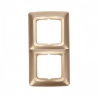 Рамка 2 места, горизонтальная, Золотой Металлик DEA KRANZ