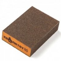 Губка абразивная шлифовальная 100х70х25мм, P80 ГШ-80 Квалитет