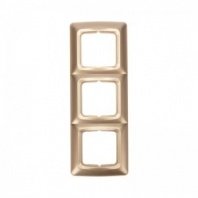 Рамка 3 места, горизонтальная, Золотой Металлик DEA KRANZ