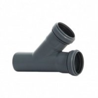 Тройник канализационный внутренний 40х40 мм, 45 градусов, РосТурПласт, 36381