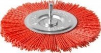 Щетка нейлоновая для дрели 125мм, дисковая со шпилькой проволока, Профессионал (35161-125) ЗУБР