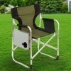 Кресло складное 60х55х82 см, чер-зел, ткань, со столиком, 100 кг, Green Days, YTDC024