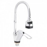 Смеситель для кухни,гибкий излив,керам.картридж 40мм,хром,цинк SK01-F128 Ермак