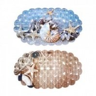 VETTA Коврик в ванну противоскользящий, ПВХ, 66x38см, "Океанский прибой", 2 дизайна