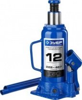 Домкрат гидравлический бутылочный 12 т, h подъема 228-467мм, Профессионал (43060-12) ЗУБР