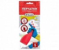 Перчатки хоз.латекс. БИКОЛОР сине-желтые S 2074 Bicolo1 $*144 (пар.)