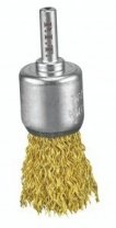 Кордщетка кистеобразная P.I.T. 24x0,3мм, латунированная витая проволока, хвостовик 6мм (APLS10-D024)