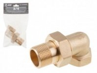 Американка угловая 3/4", Г-Ш, (инд. упак.) AV Engineering