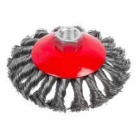 Щетка металл. для УШМ 100мм/М14 тарелка крученая стальная проволока, посадочная гайка РемоКолор