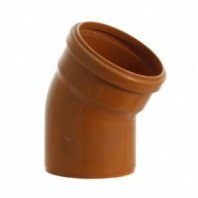 Уголок канализационный 110 мм, 30 град., РосТурПласт, наружный, рыжий, 36656