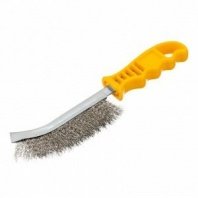 Щетка ручная 1-рядная, пласт. ручка, нержавеющая проволока DENZEL