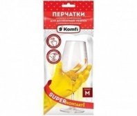 Перчатки хоз.латекс.с х/б напыл.Komfi  Super контакт M DGL017L 7884/2173 $*240 (пар.)