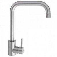 Смеситель для кухни, поворотный излив 30см, керам. картридж 35мм, нерж. сталь, SS01-G132 СоюзКран