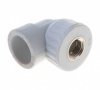 Уголок комбинированный ПП 32х1/2", 90 градусов, внутр рез, белый, Valfex