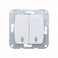 Выключатель 2 кл. проходной С/У, белый, 10А мех. KRANZ DEA