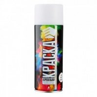 Эмаль белая матовая 400мл акриловая, ЕРМАК