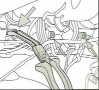 Клещи для коннектора свечи накаливания (MERCEDES, BMW, VW, AUDI и др.) JTC /1