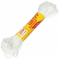 Шнур 3мм (20м) полиэфирное волокно, 3В36, бел