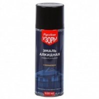 Эмаль черная глянцевая 520мл алкидная, Русские узоры