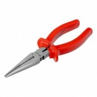 Длинногубцы 180мм, прямые шлифованные, пласт. рукоятки Matrix (тонкогубцы) Econom