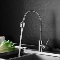 Смеситель для кухни, Solone, гибк излив, с картриджем, хром, EZA4-A090