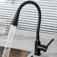 Смеситель для кухни, Frap, гибк излив, с картриджем, чер, F4044-6