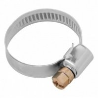 Хомут червячный 20-32мм, 2шт, ширина 9мм металлический, стандартное болтовое крепление Сибртех