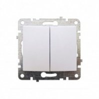 Механизм выключателя скрыт устан, 2-кл, б/з, бел, Quel Lumina, 4105-0020-90102