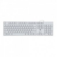 BY Клавиатура мембранная, 104кл., пластик, белая, синяя кириллица, каб.200см