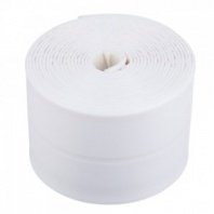 Лента бордюрная 60ммх60ммх3,35м самоклеящаяся белая, полиэтилен ЕРМАК