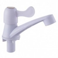 Смеситель для кухни, Эверест, с кран-буксой, для одного типа воды, пластик корпус, бел, B45-337